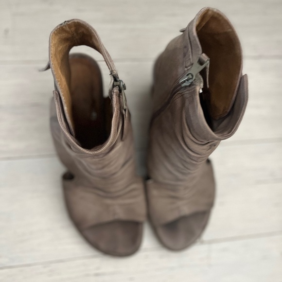 Miz Mooz wedge sandals. Taupe/sand color. 8.5 size. Used. - Picture 2 of 5